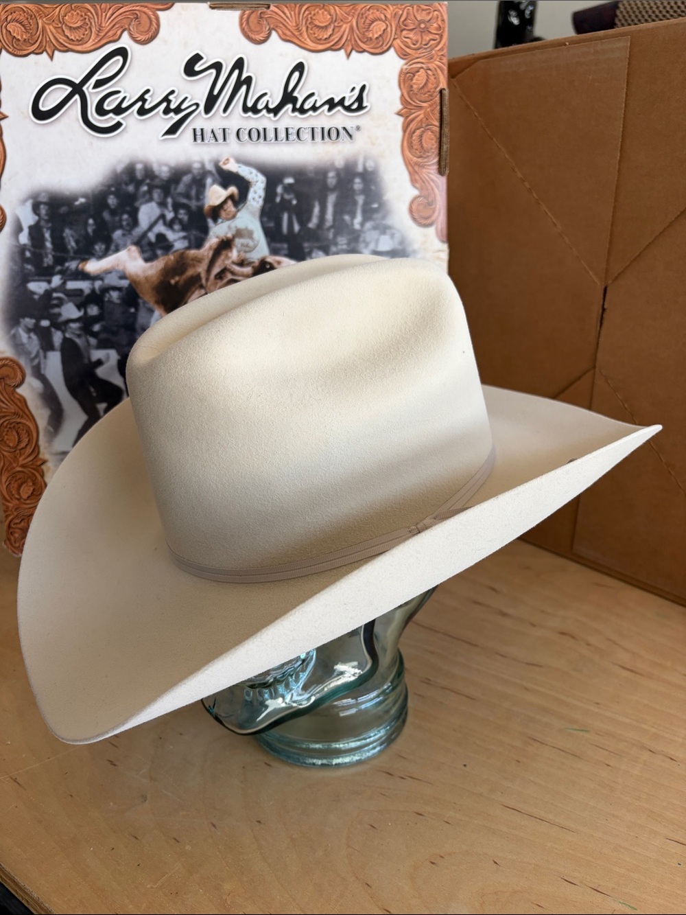 Larry Mahan Cream Western Cowboy Hat